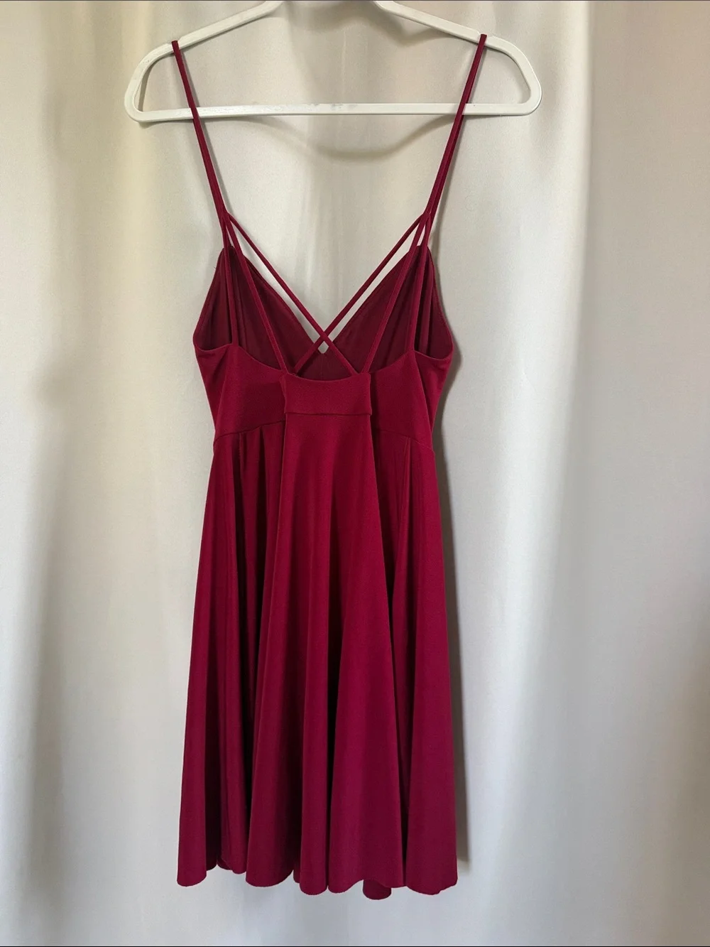 Kimchi Blue Raspberry Red Spaghetti Strap Mini Dress - Picture 3 of 3
